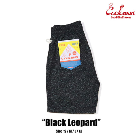 Cookman Chef Short Pants - Black Leopard