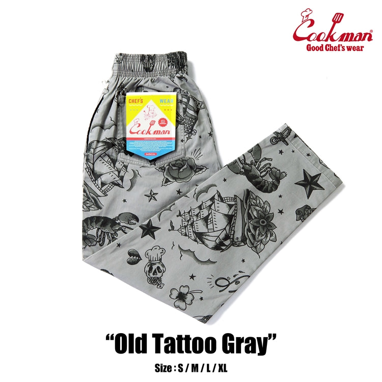 Cookman Chef Pants - Old Tattoo : Gray