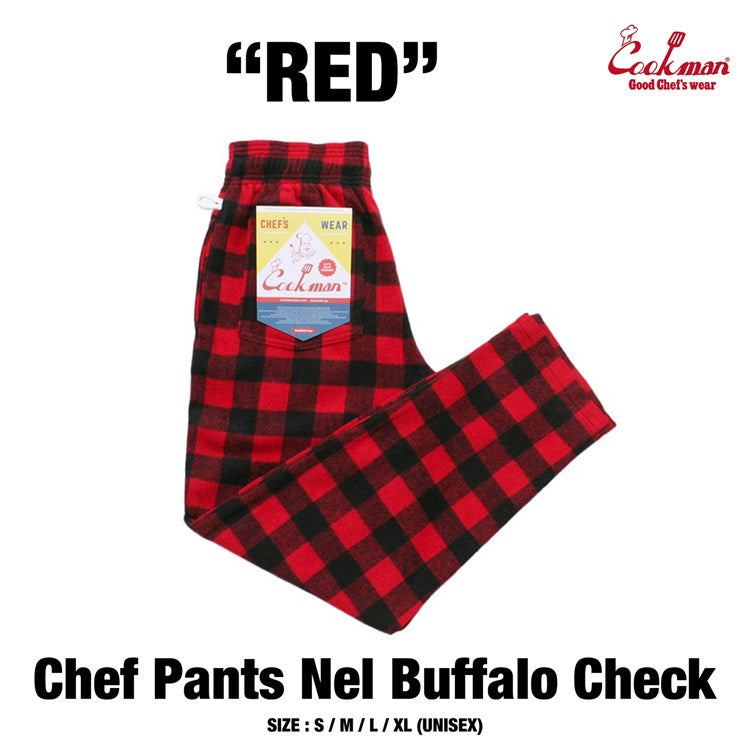 Cookman Chef Pants - Nel Buffalo Plaid : Red (All Sales Are Final)