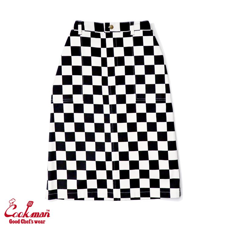 Cookman Baker's Skirt - Checker : Black