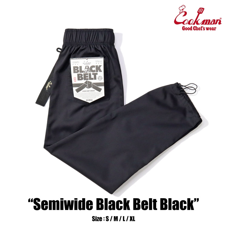 Cookman Chef Pants Semiwide - Black Belt : Black