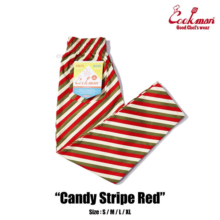 Cookman Chef Pants - Candy Stripe : Red (All Sales Are Final)