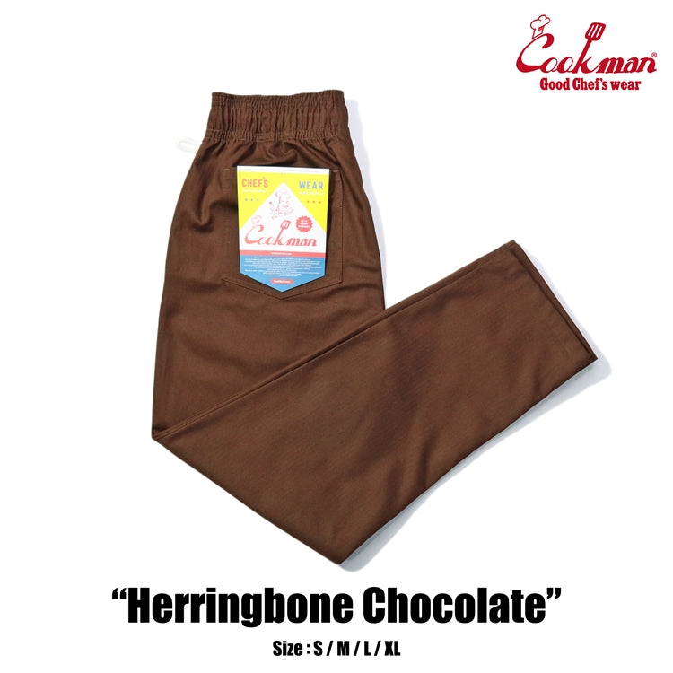 Cookman Chef Pants - Herringbone : Chocolate