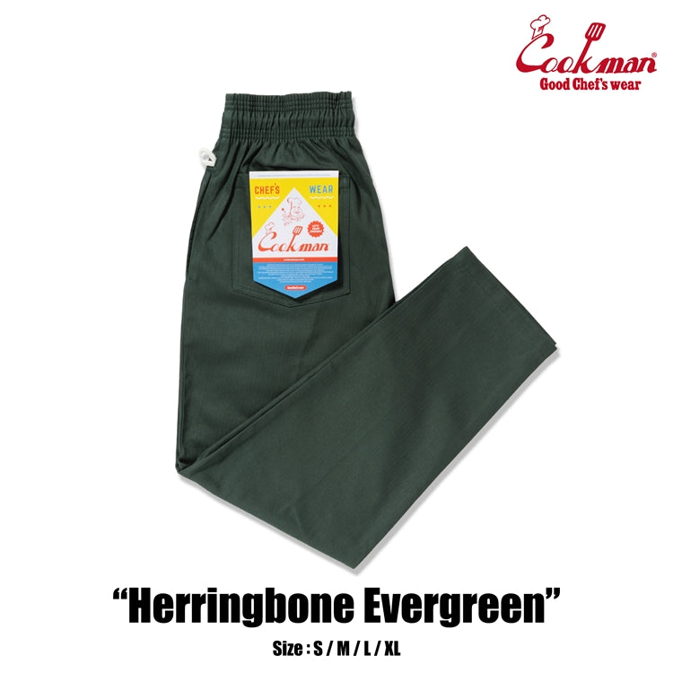 Cookman Chef Pants - Herringbone : Evergreen