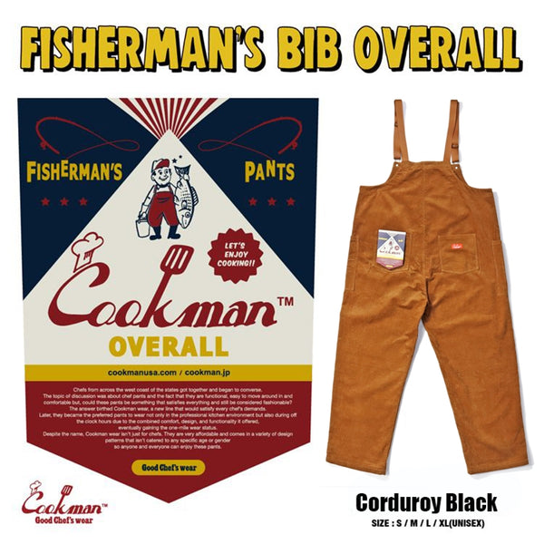 Cookman Fisherman's Bib Overall - Corduroy : Brown