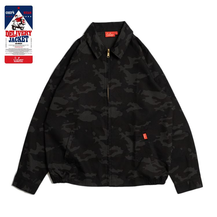 Cookman Delivery Jacket - Ripstop : Woodland Camo Black