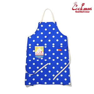 Cookman Wide Pocket Apron - Dots : Blue