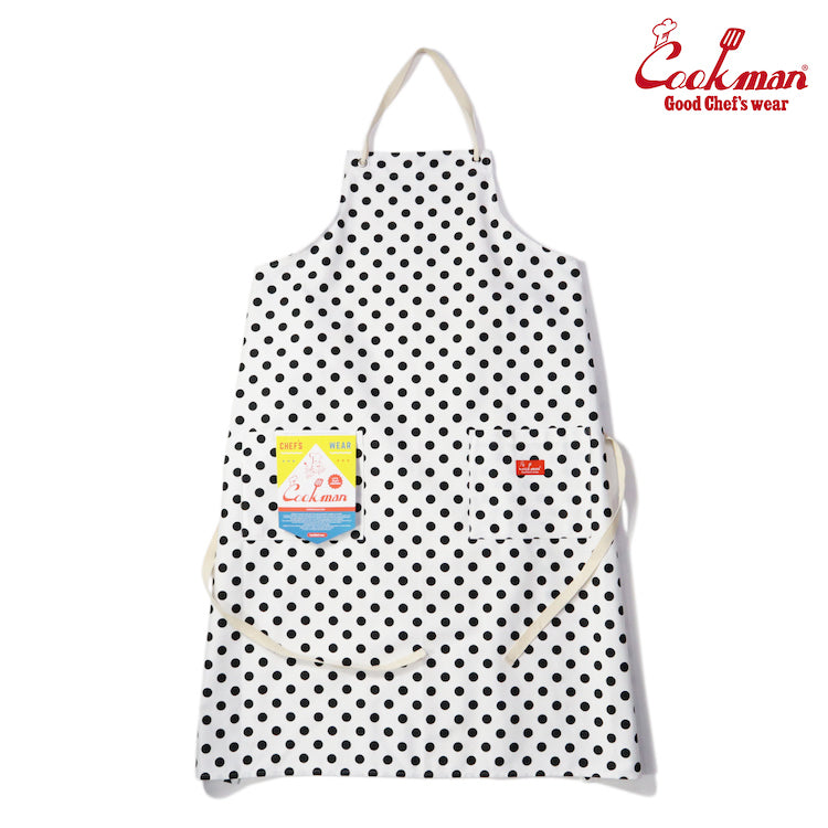 Long Apron - Dots : White