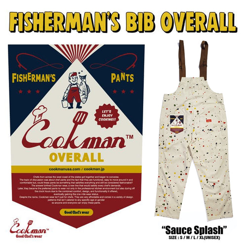 Cookman Fisherman's Bib Overall - Sauce Splash – Cookman USA