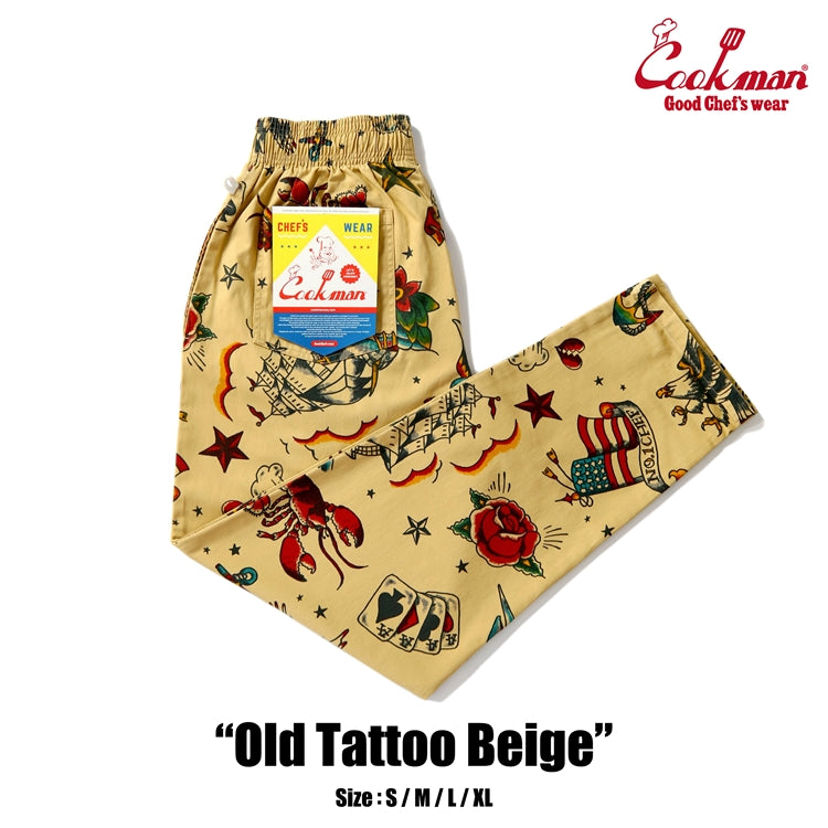 Cookman Chef Pants - Old Tattoo : Beige