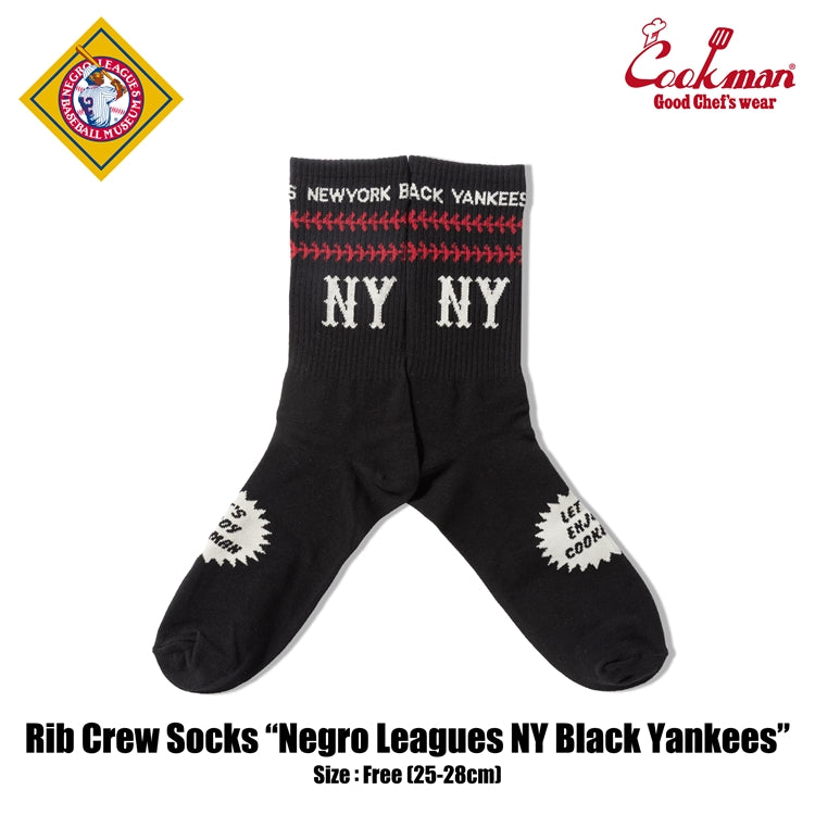 Cookman Rib Crew Socks - Negro Leagues : NY Black Yankees