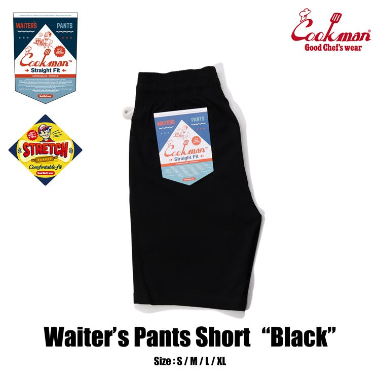 Cookman Waiter's Short Pants (stretch) : Black (All Sales Are Final)