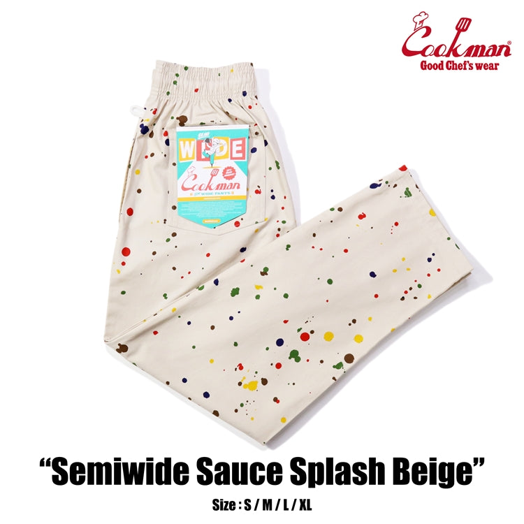 Cookman Chef Pants Semiwide -  Sauce Splash : Beige