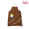 Cookman Wide Pocket Apron - Checker : Brown