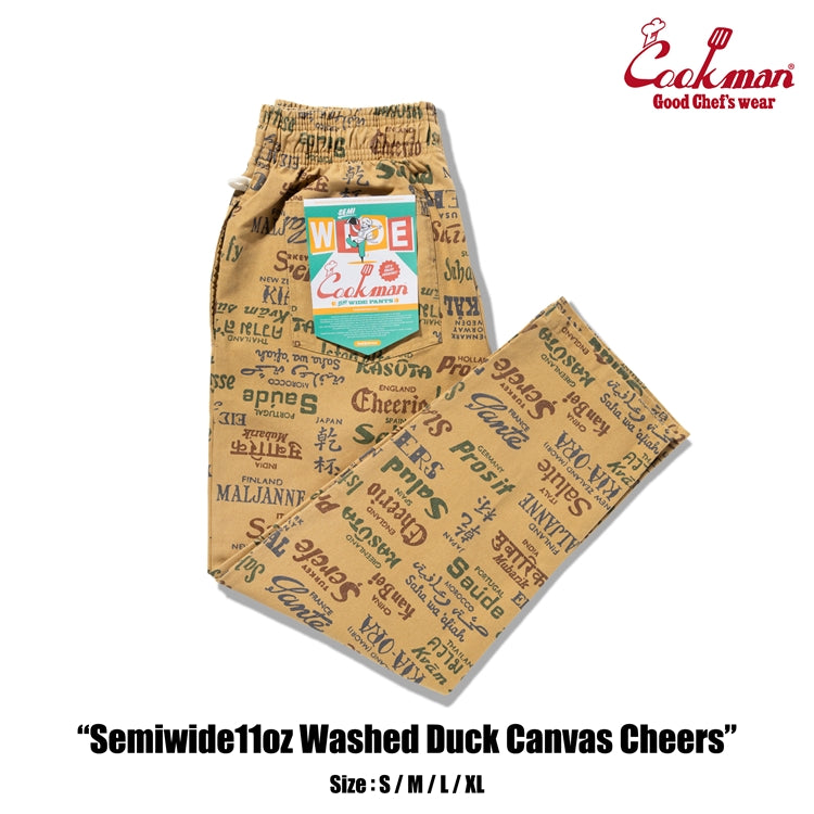 Chef Pants Semiwide -  Washed Duck Canvas Cheers