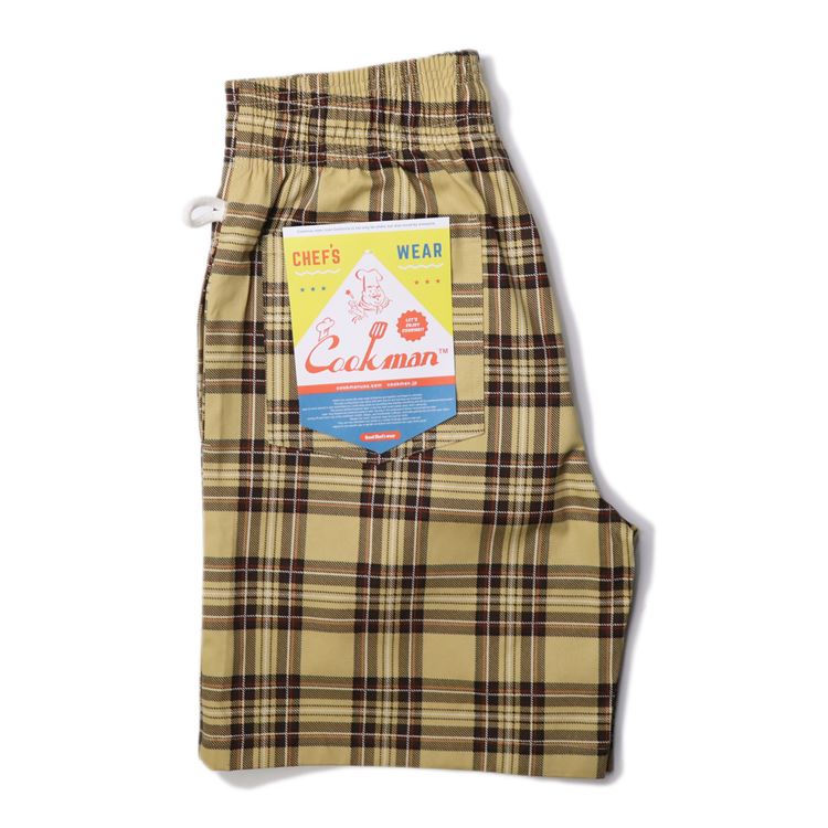 Chef Short Pants - Tartan Beige