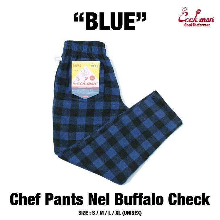 Cookman Chef Pants - Nel Buffalo Plaid : Blue (All Sales Are Final)