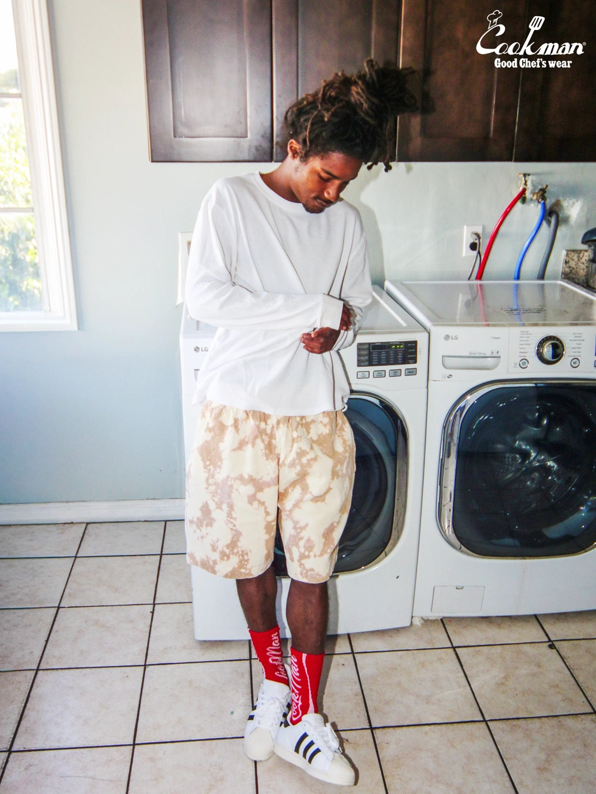 Chef Short Pants - Corduroy Bleach : Beige