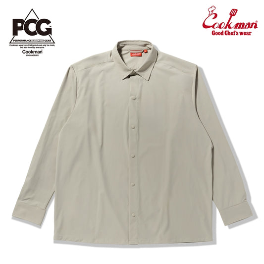 Cookman Work Shirts Long Sleeve - Beige