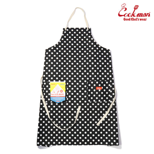 Cookman Long Apron - Dots : Black