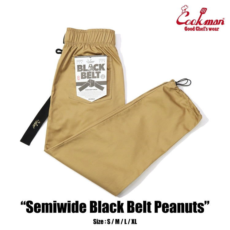 Cookman Chef Pants Semiwide - Black Belt : Peanuts