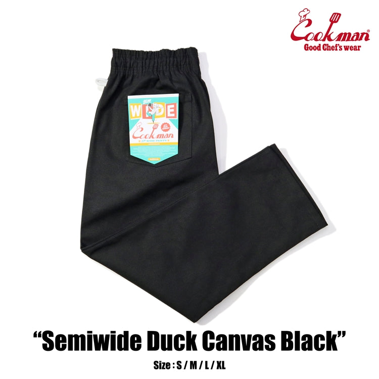 Cookman Chef Pants Semiwide - Duck Canvas : Black