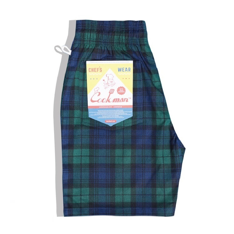 Cookman Chef Short Pants - Black Watch Plaid (All Sales Are Final)