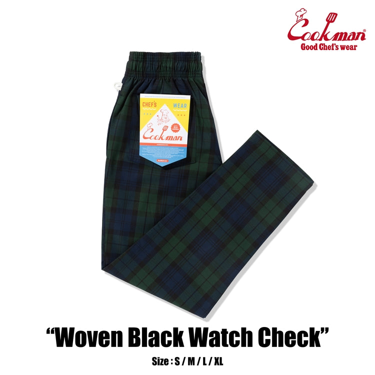 Cookman Chef Pants - Woven Black Watch Plaid