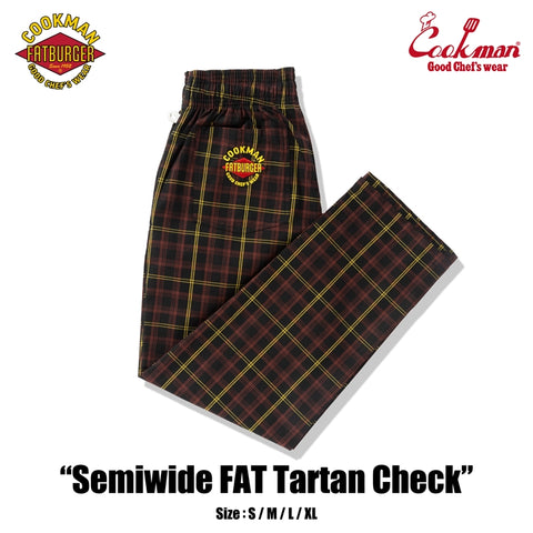 Cookman Chef Pants Semiwide : FAT Tartan Check