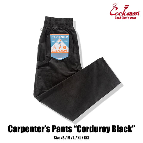 Cookman Carpenter's Pants : Corduroy - Black