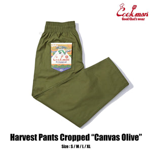 Cookman Harvest Pants Cropped Canvas - Olive