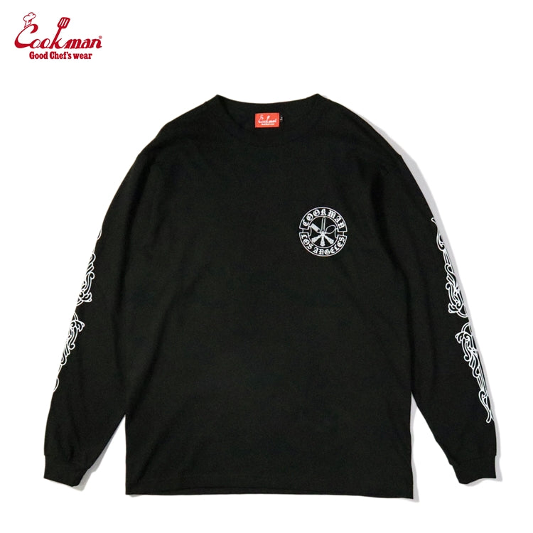 Cookman Long Sleeve Tees - Cutlery : Black