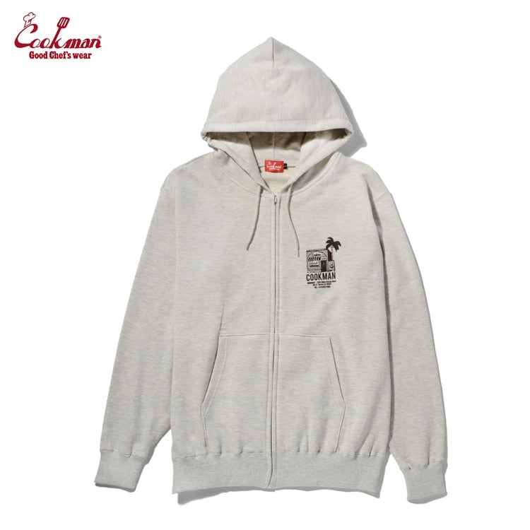 Zip-up Hoodie - TM paint Abbot Kinney : Off White