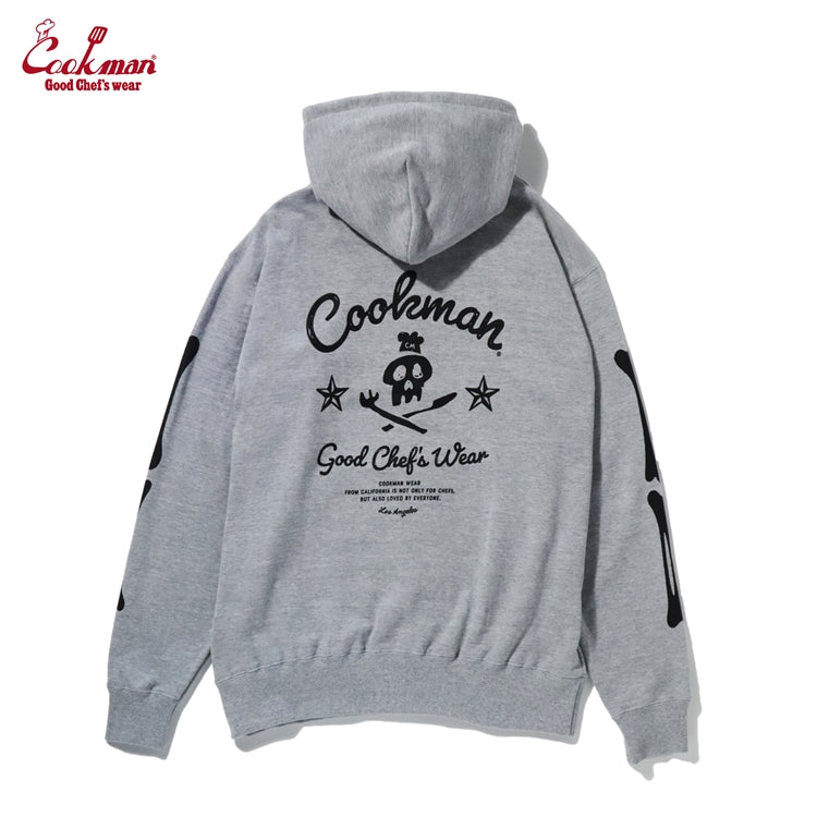 Zip-up Hoodie - Skull : Gray