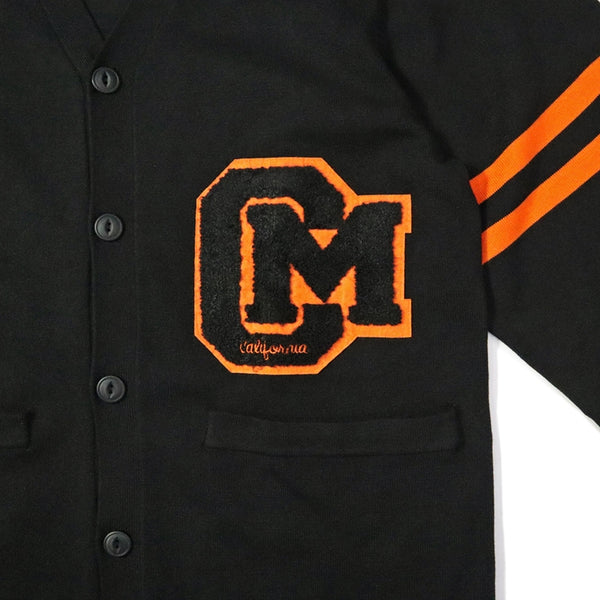 Cookman Knitted Cardigan - Letterman : Black