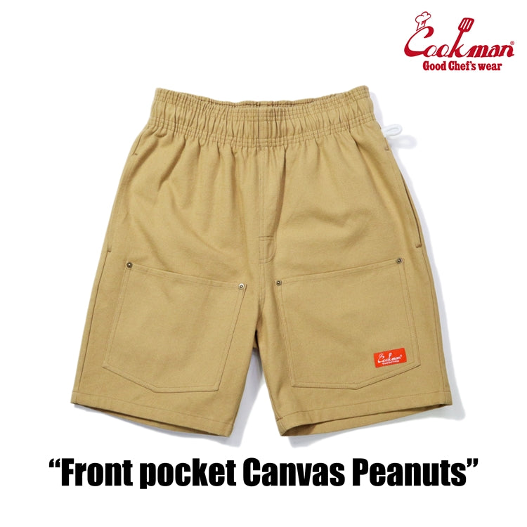 Chef Short Pants  Front pocket - Canvas Peanuts