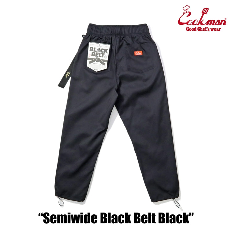 Cookman Chef Pants Semiwide - Black Belt : Black