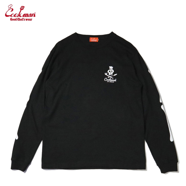 Cookman Long Sleeve Tees - Skull : Black