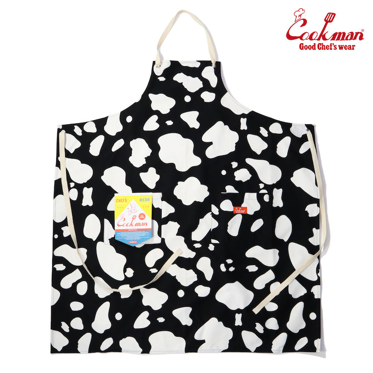 Long Apron - Cow : Black