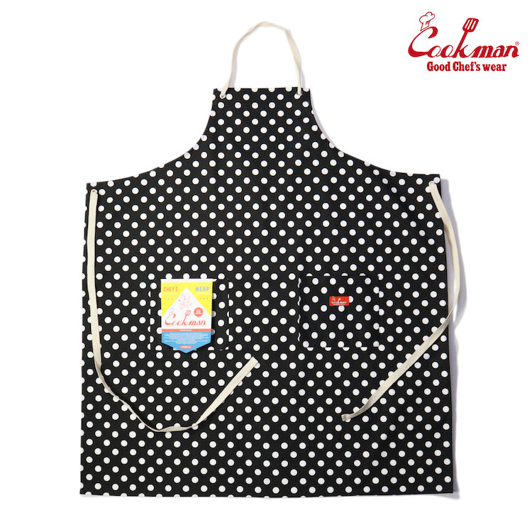 Cookman Long Apron - Dots : Black