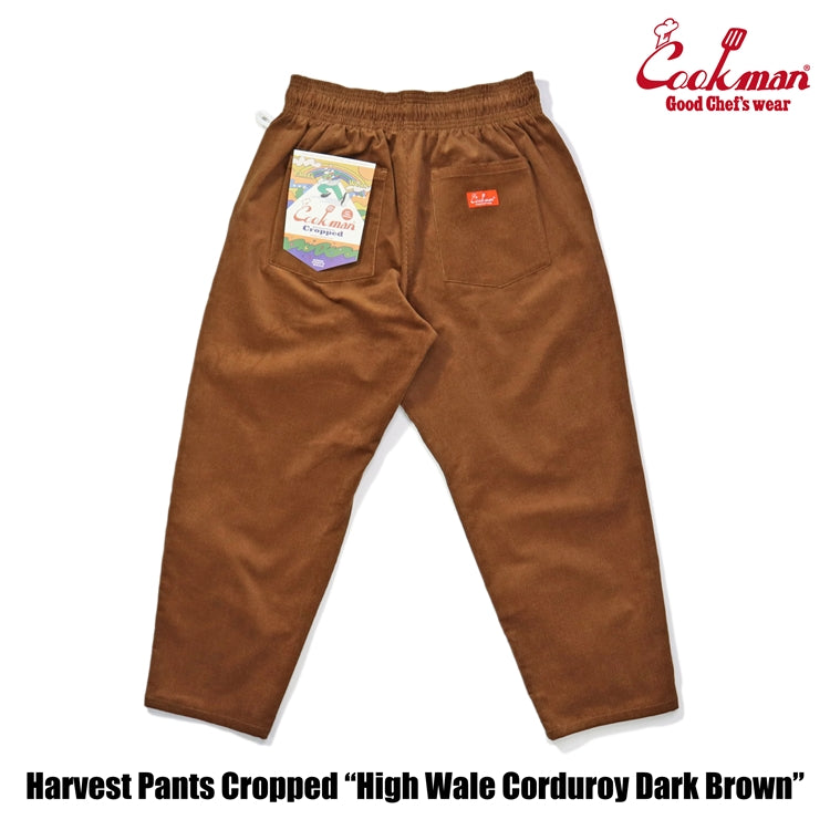Harvest Pants Cropped - High Wale Corduroy : Dark Brown