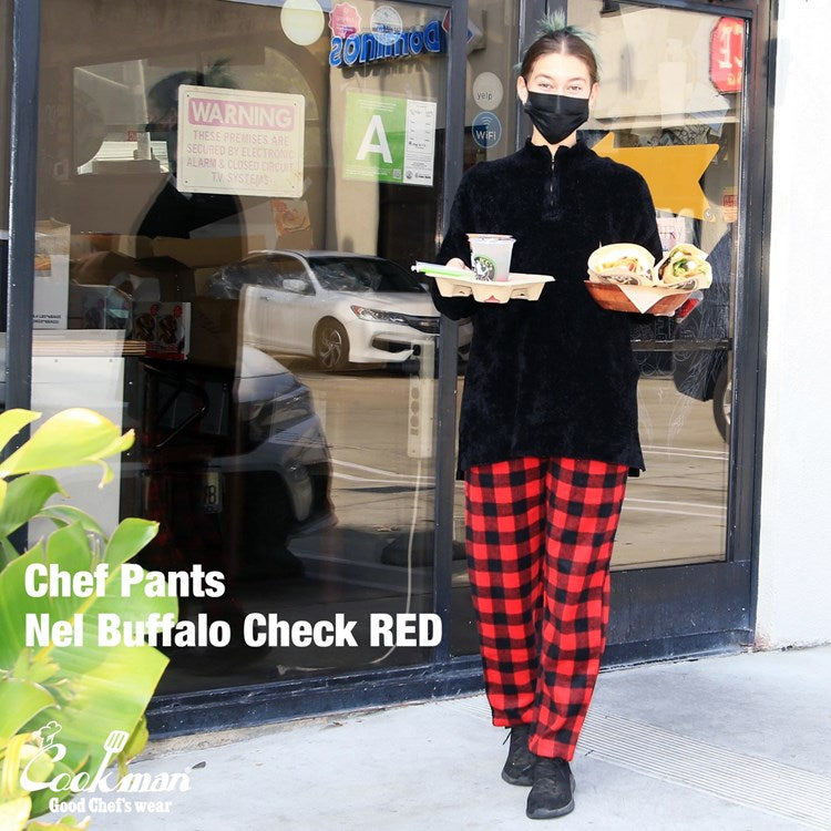 Cookman Chef Pants - Nel Buffalo Plaid : Red (All Sales Are Final)