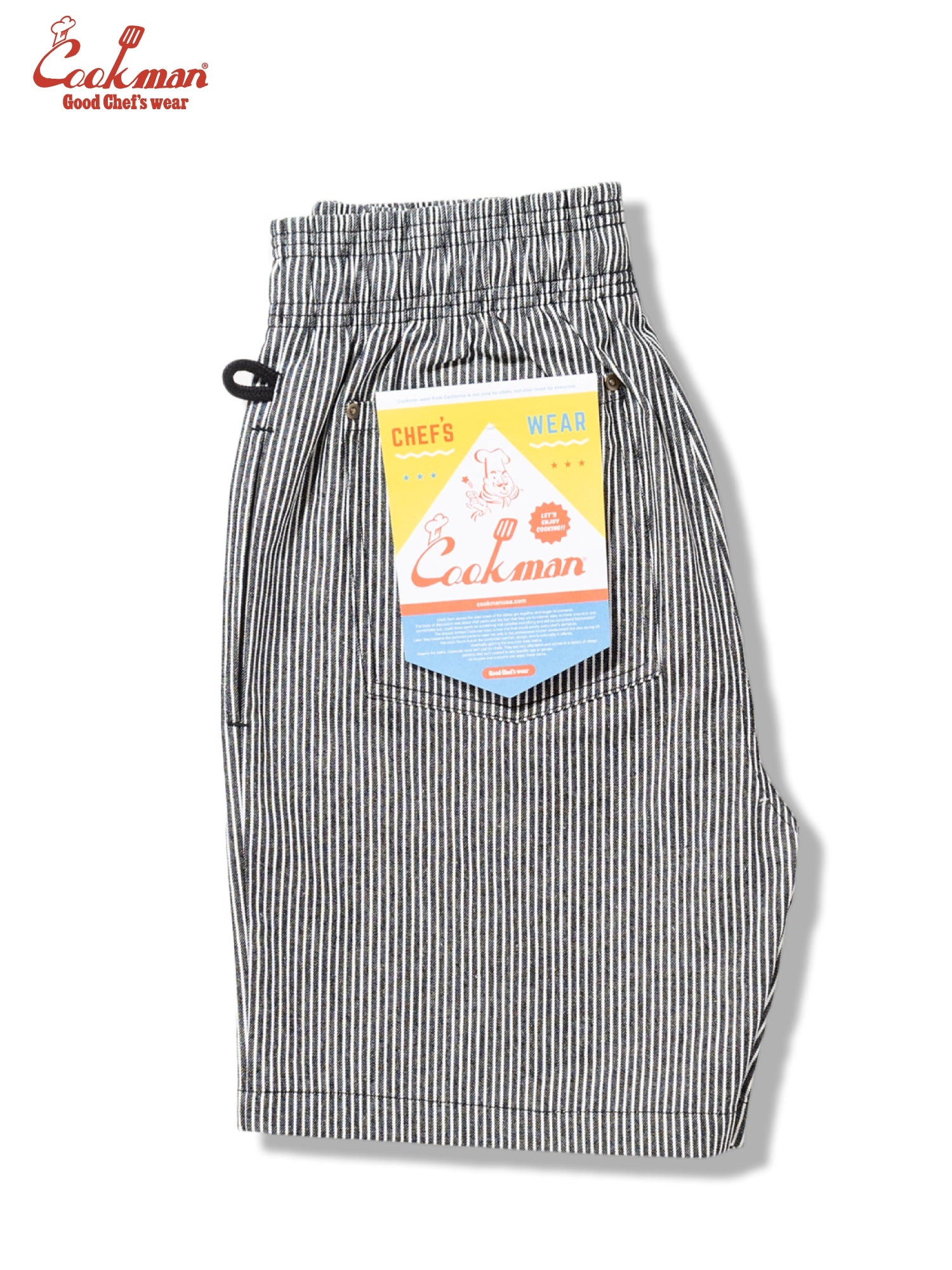 Chef Short Pants Front Pocket - Hickory : Black