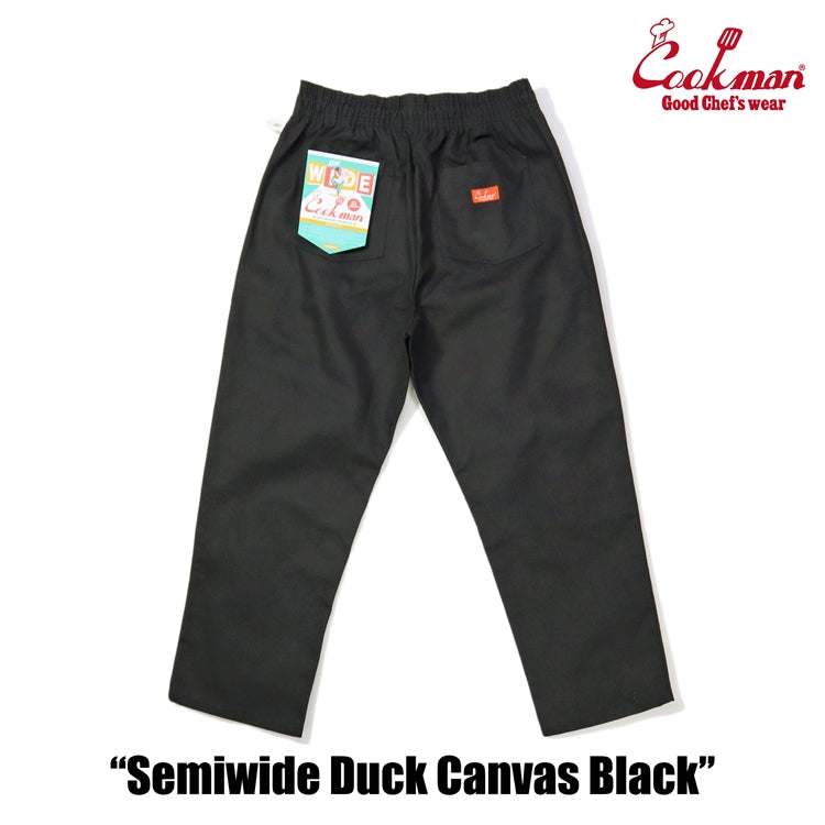 Cookman Chef Pants Semiwide - Duck Canvas : Black