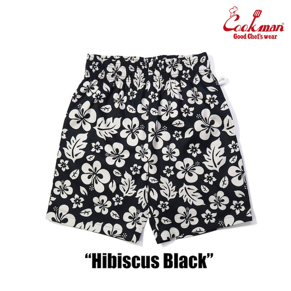 Cookman Chef Short Pants - Hibiscus : Black
