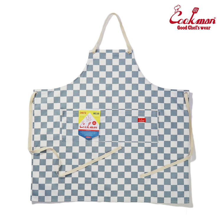 Cookman Wide Pocket Apron - Checker : Gray