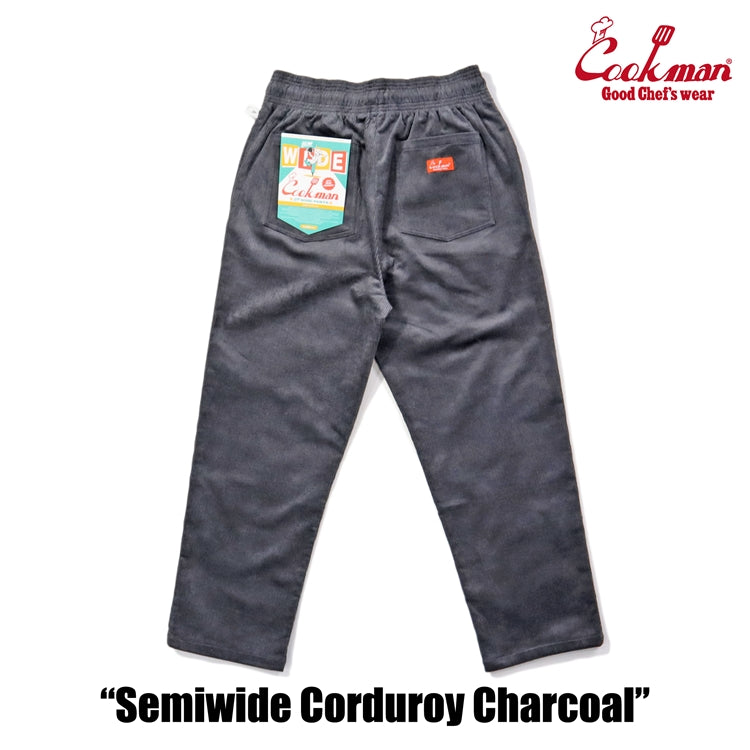 Cookman Chef Pants Semiwide - Corduroy : Charcoal