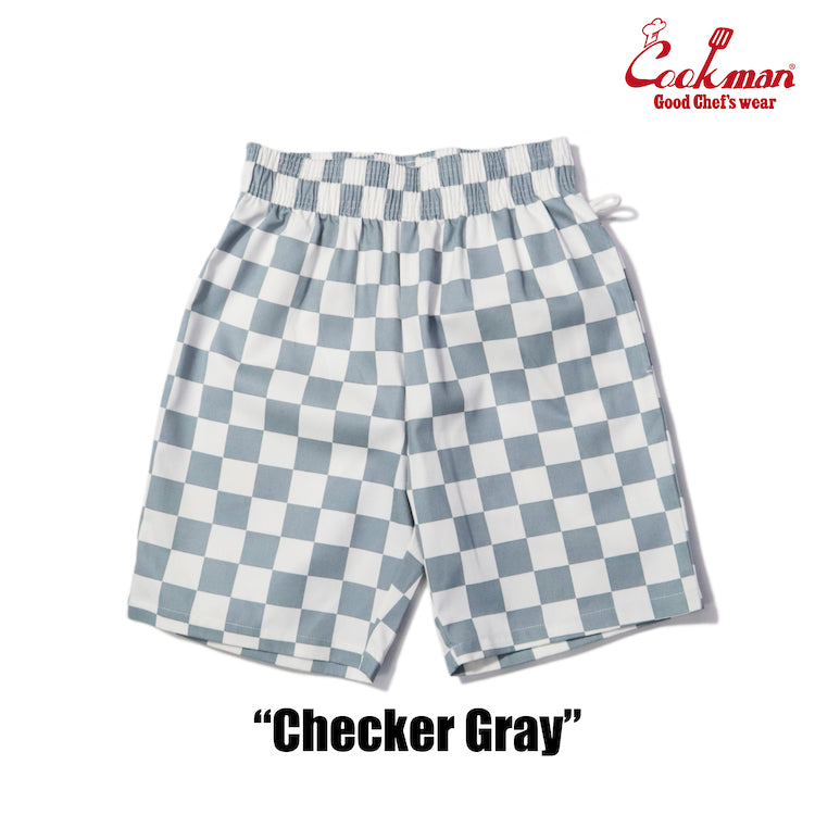 Cookman Chef Short Pants - Checker : Gray