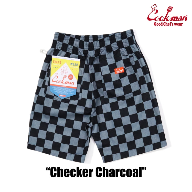 Chef Short Pants - Checker : Charcoal