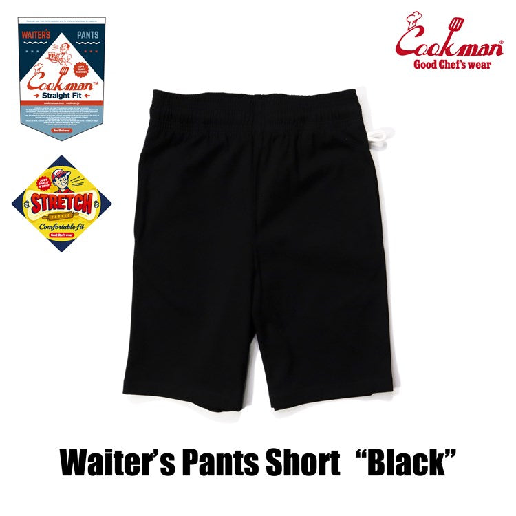 Cookman Waiter's Short Pants (stretch) : Black (All Sales Are Final)